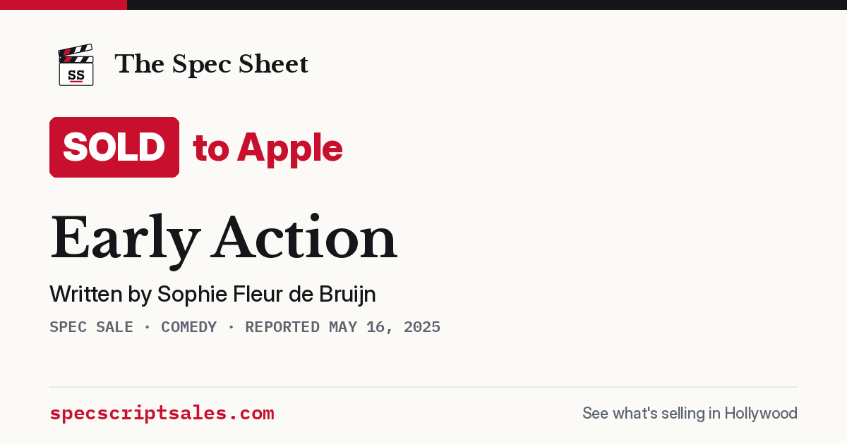 Share card: Early Action sold to Apple