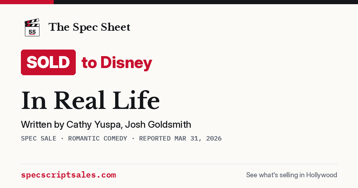 Share card: In Real Life sold to Disney
