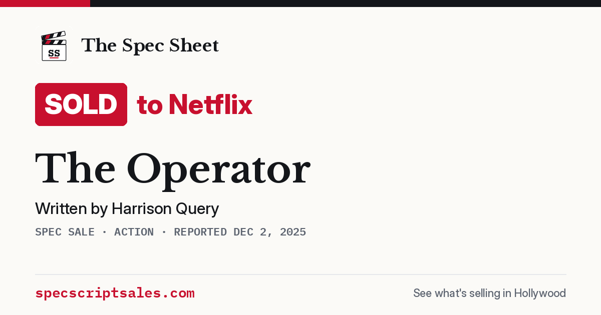 Share card: The Operator sold to Netflix