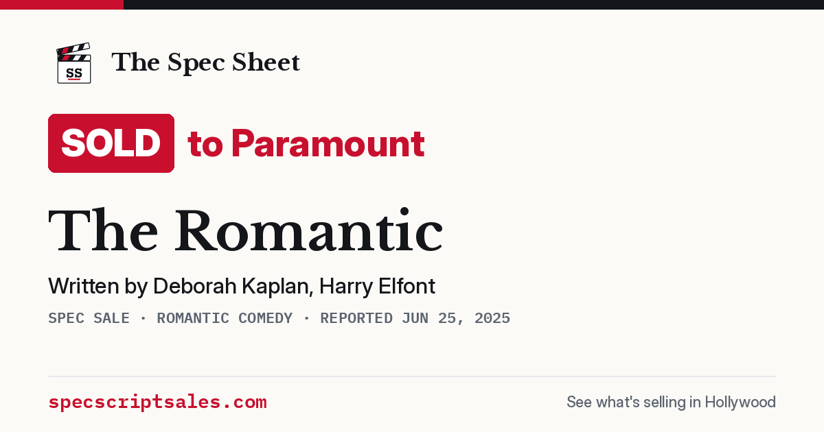 Share card: The Romantic sold to Paramount